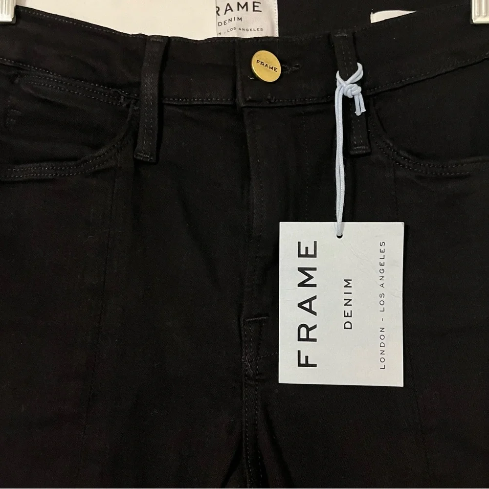 NWT Frame Le High Skinny Curve Split Zip-Hem Crop